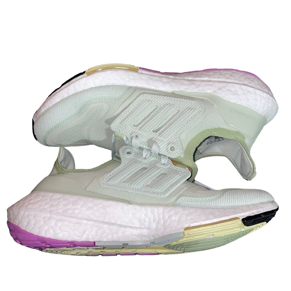 Adidas Ultra Boost 22 Linen Green White Running Shoes GX9162 Women's Size 6